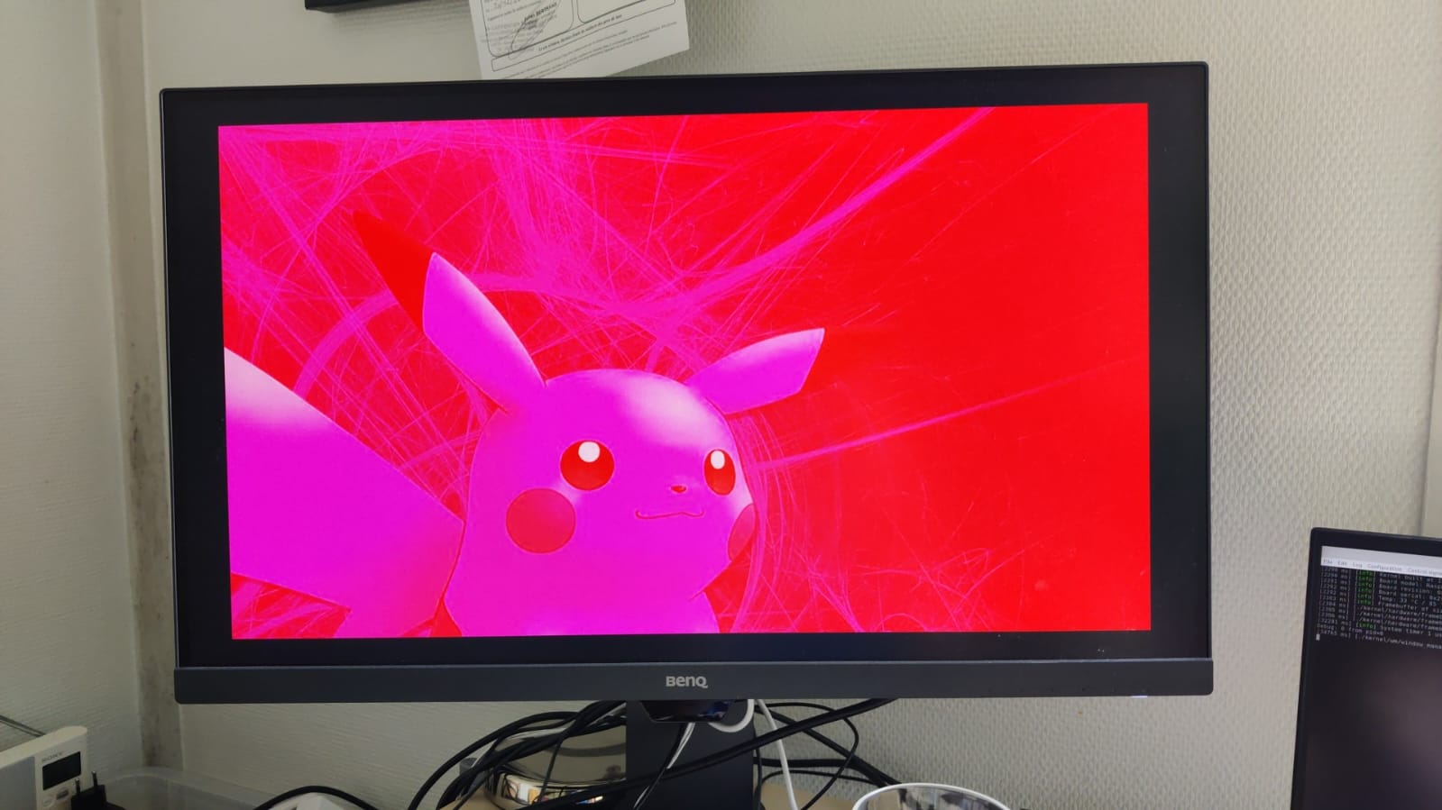 Image of Pikachu incorrectly displayed by our OS.